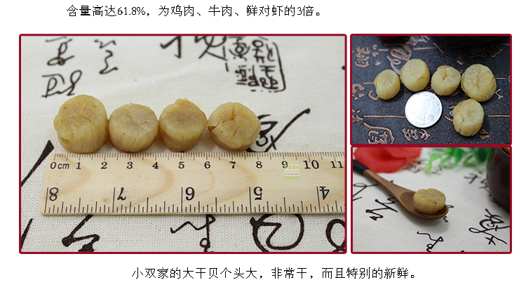 元贝干货大瑶柱淡干自晒海鲜水产元贝扇贝肉250g~100个