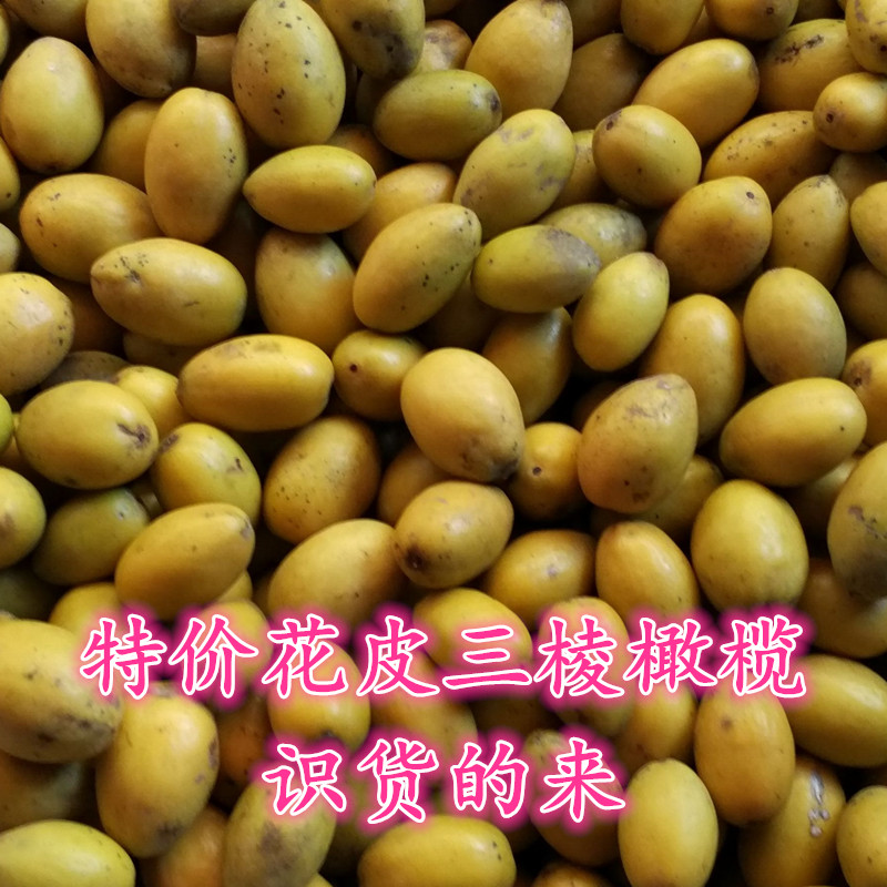 潮汕鲜橄榄 黄蜡甘香花皮三棱橄榄 新鲜金灶三捻橄榄 500g