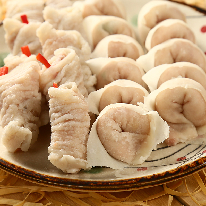 一斤组合装 鱼册 鱼饺 潮汕特产手工美食 达濠鱼饺 手工鱼皮饺子