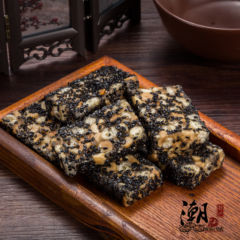 潮汕特产 黑芝麻仁明 糖果 花生糖 小吃零食糕点饼食点心配茶