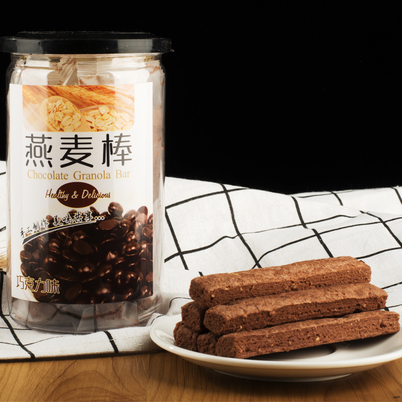 【2送1】手工巧克力牛奶蛋黄燕麦饼干燕麦棒粗粮代餐饱腹办公零食