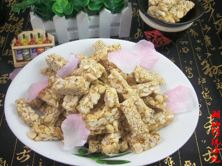 潮汕特产酥豆条花生条250克芝麻酥糖芝麻片糕点休闲特产零食小吃