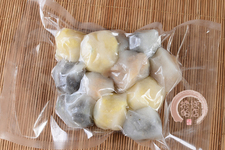潮汕特产小吃 500克无米粿 咸绿豆 乌豆沙 芋泥无米果 手工特色