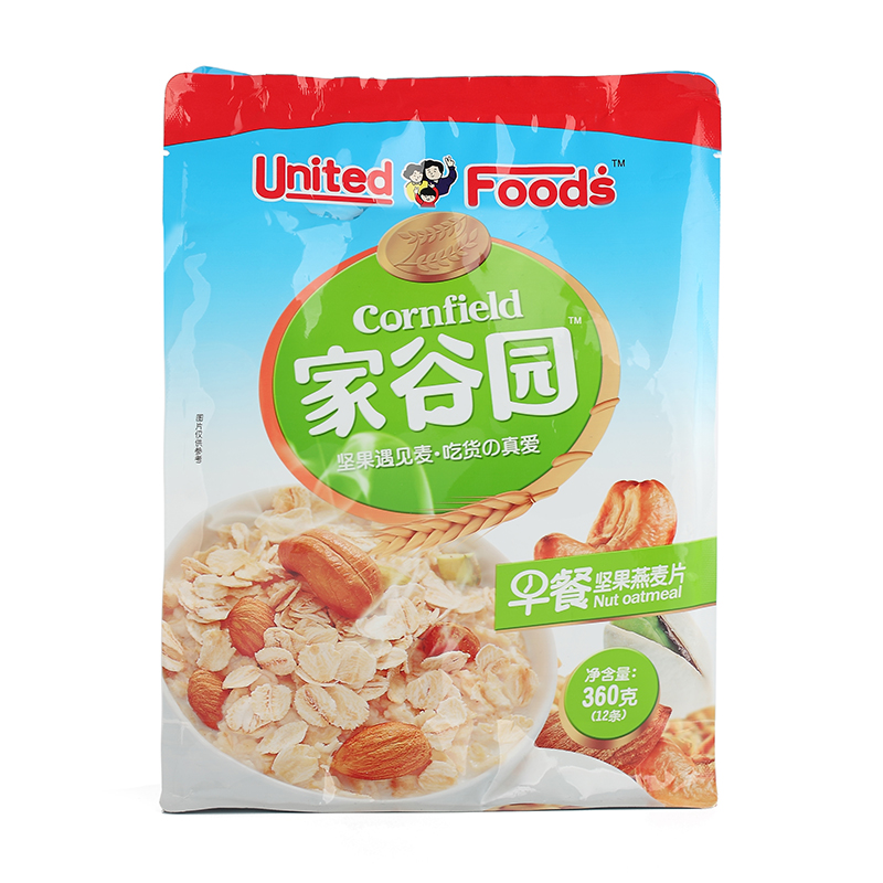 一家人营养麦片代餐粉家谷园早餐水果燕麦片五谷坚果麦片冲调360g