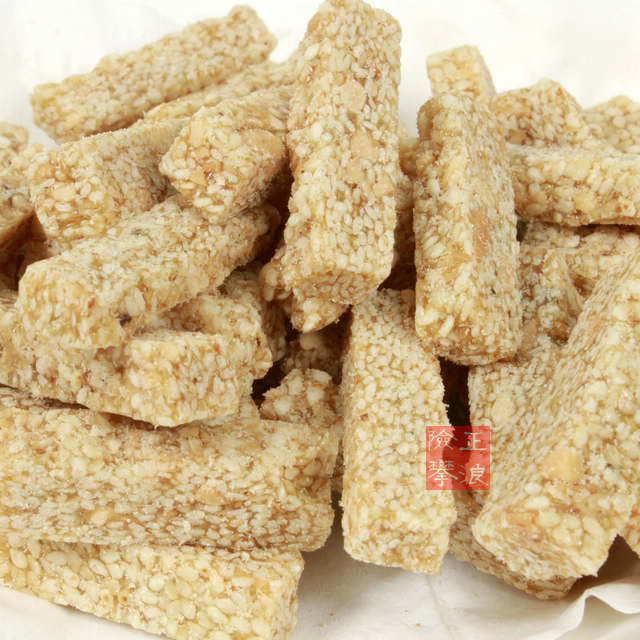 潮汕特产豆帮条 芝麻豆仁条 白芝麻酥 芝麻糖 低糖零食 点心茶点